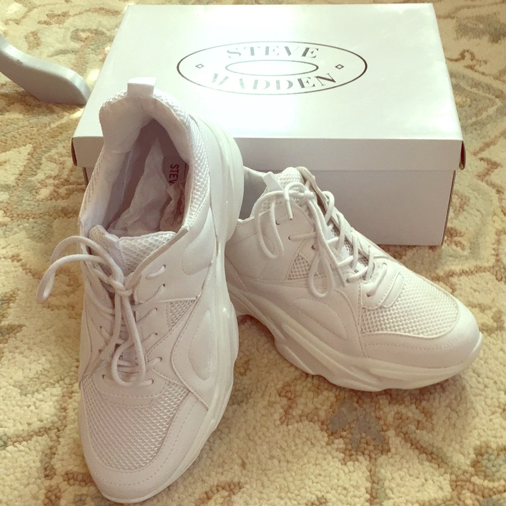 Steve Madden Movement White Sneakers